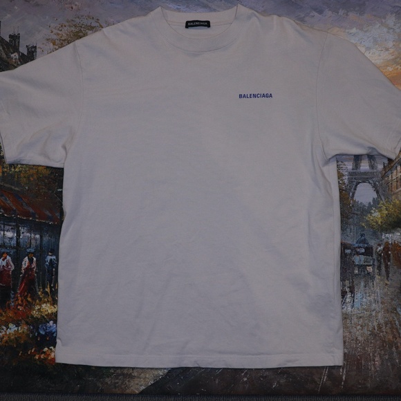 BALENCIAGA｜SHORT-SLEEVED ROUND NECK T-SHIRTS (651795 TN BALENCIAGA T-shirt White 100% Cotton Crew Neck Short Sleeves
